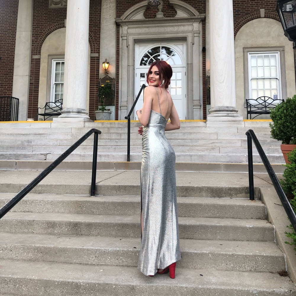 Maxi Silver Dress 🌪 - Picture 3 of 9